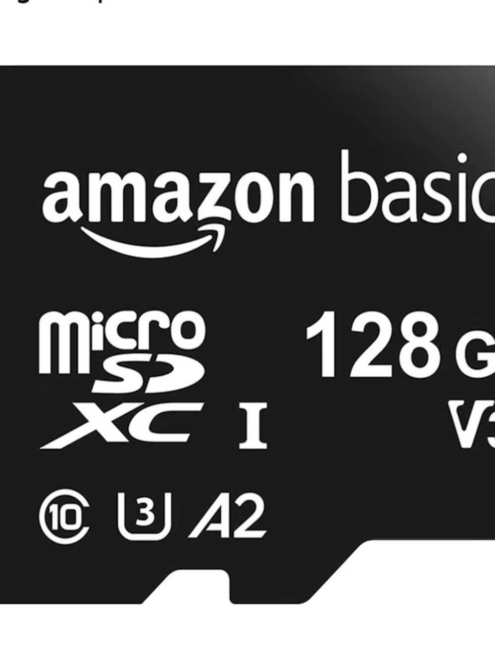 Amazon Basics microSDXC Memory Card with Full Size Adapter 128 GB